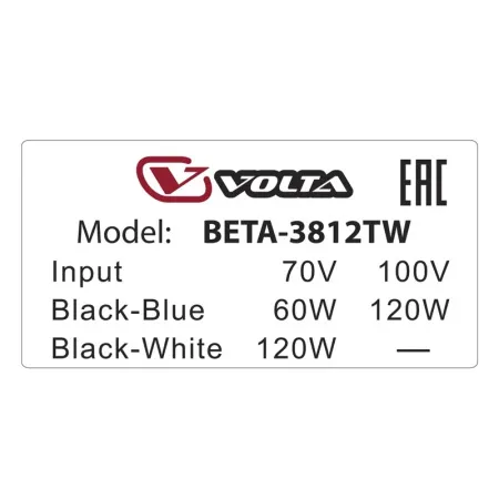 Купить VOLTA BETA-3812T по выгодной цене в Екатеринбурге